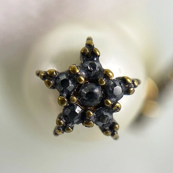 Dior TRIBALES J'ADIOR Gold plated Faux Pearl Rhinestone Earring - Picture 9 of 12